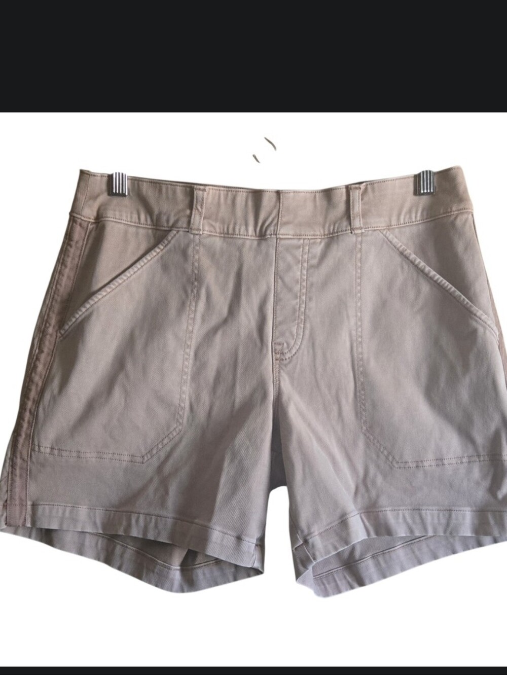 SPANX Stretch Twill Shorts Dusty Mauve Rose